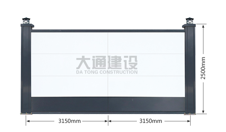 A类钢结构烤漆围挡,工地施工围挡方案,简易工地施工围挡厂家
